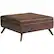 Alt View 16. Simpli Home - Owen Square Mid-Century Modern Faux Air Leather Ottoman With Inner Storage - Distressed Chestnut Brown.