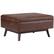 Left. Simpli Home - Owen Mid-Century Modern Faux Air Leather Ottoman With Inner Storage - Distressed Saddle Brown.