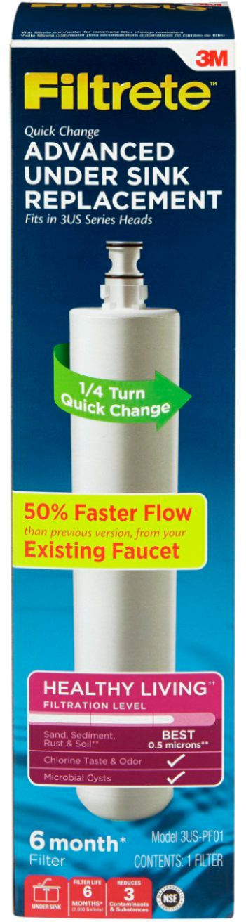3m Filtrete Water Filter Advance Under Sink Replacement 3US-PF01 