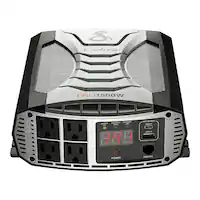 Cobra - Professional Grade 1500 Watt Power Inverter with Fast Charge USB - Black - Front_Zoom
