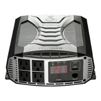 Cobra - Professional Grade 1500 Watt Power Inverter with Fast Charge USB - Black - Front_Zoom