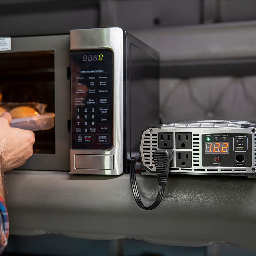 Alt View 13. Cobra - Professional Grade 1500 Watt Power Inverter with Fast Charge USB - Black.