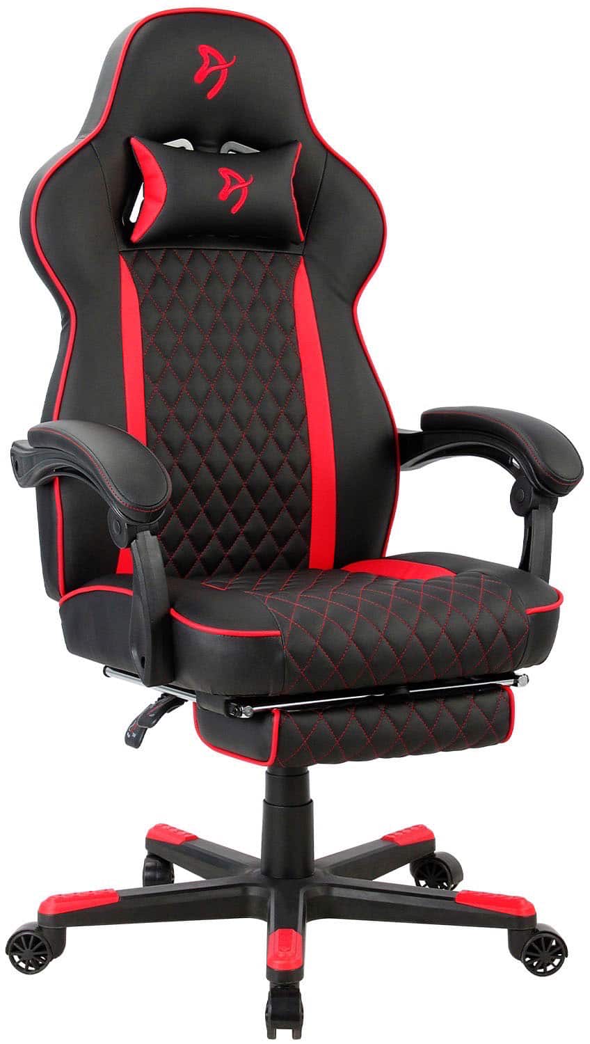 Angle. Arozzi - Mugello Special Edition Gaming Chair with Footrest - Red.