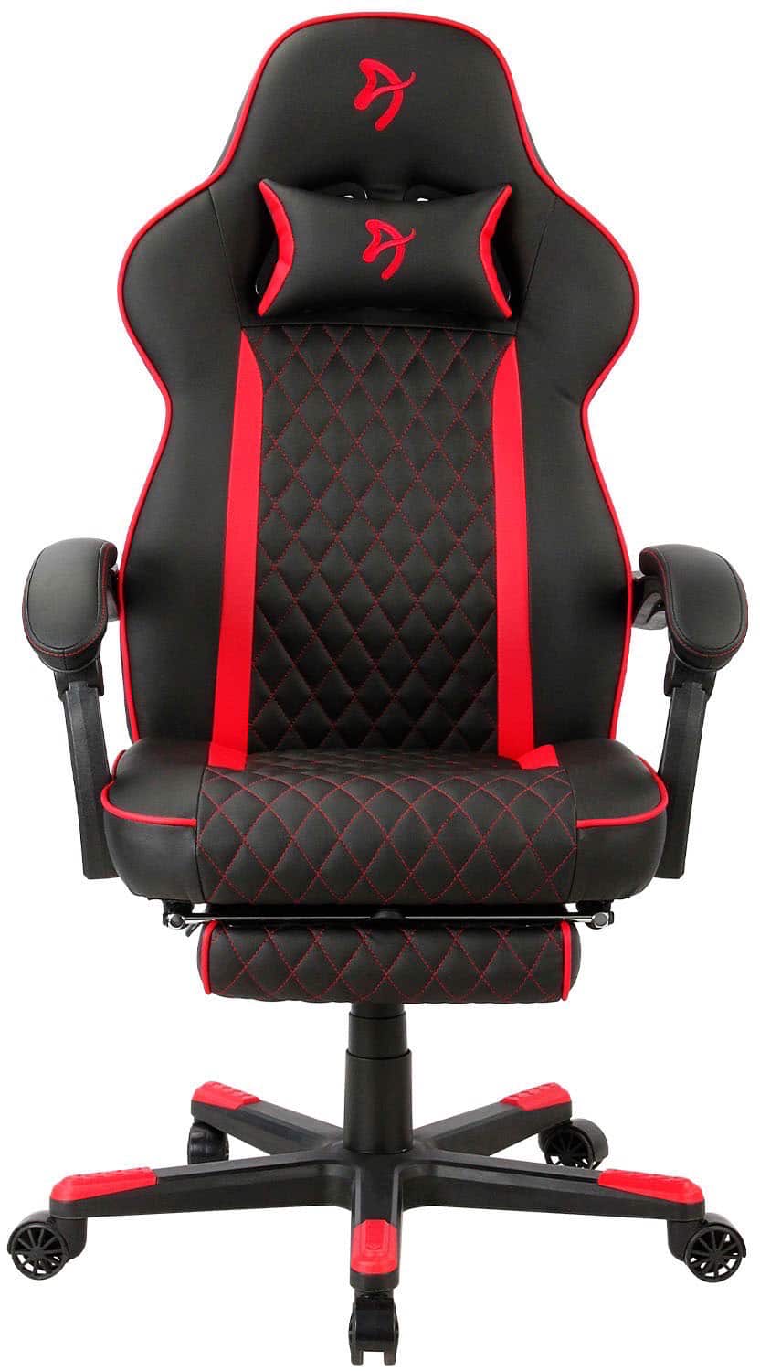 Arozzi - Mugello Special Edition Gaming Chair with Footrest - Red - Front_Zoom