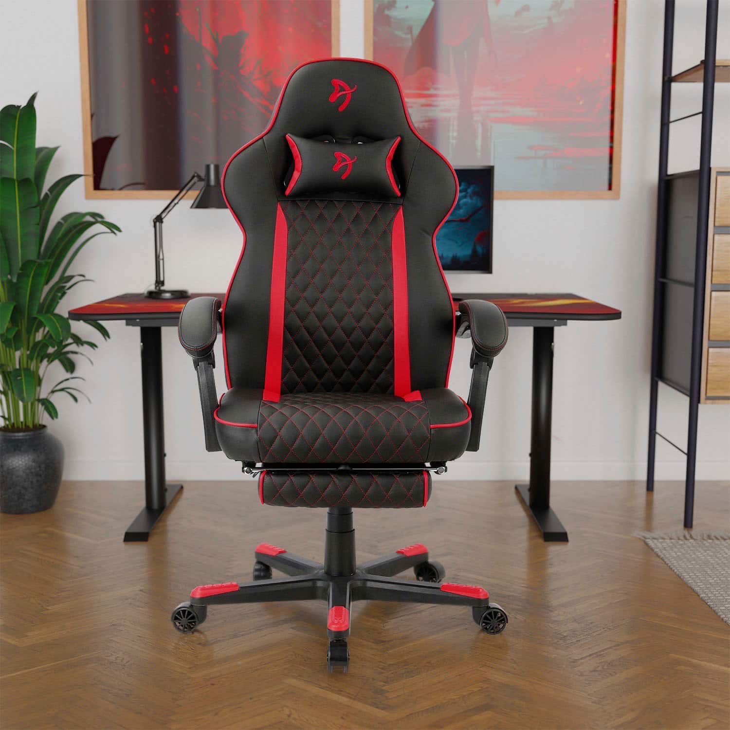 Alt View 13. Arozzi - Mugello Special Edition Gaming Chair with Footrest - Red.