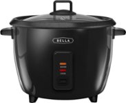 Angle. Bella - 16-Cup Manual Rice Cooker - Black.