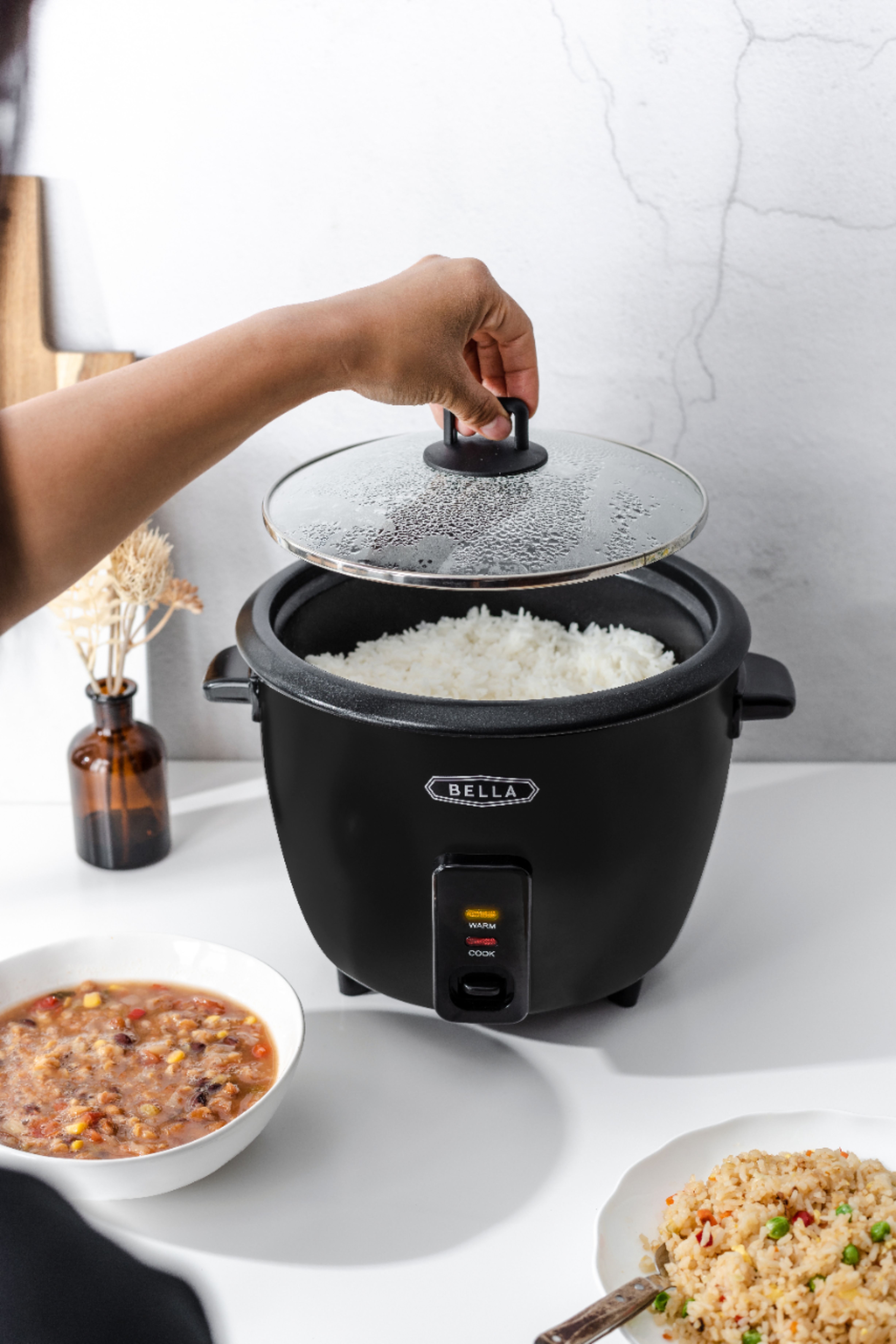 Better Chef Rice Cooker | 8-cup raw | 16-cup cooked | Removable Bowl |  Paddle & Measuring Cup