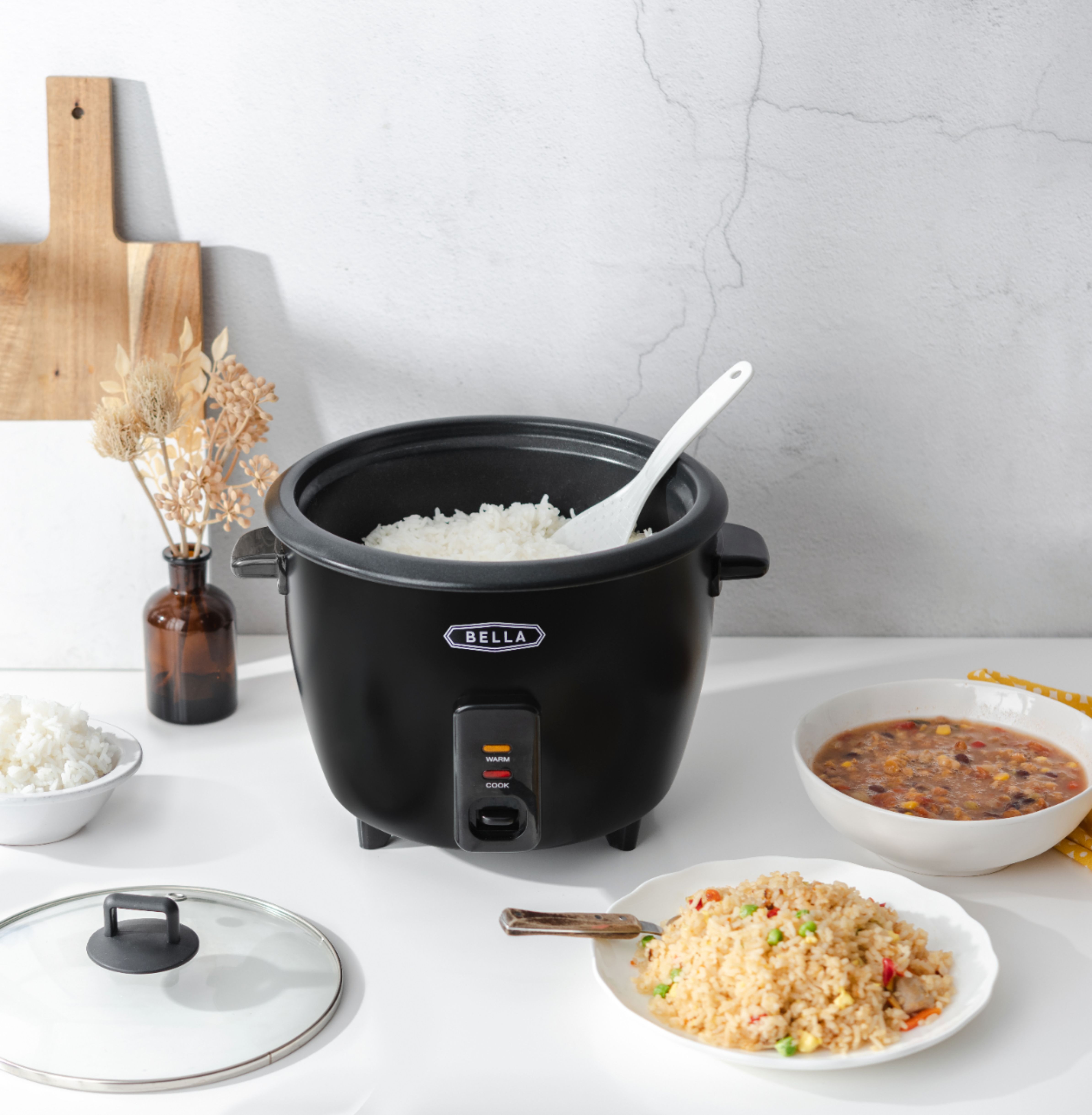 Best Buy: Bella 16-Cup Manual Rice Cooker Black 17169