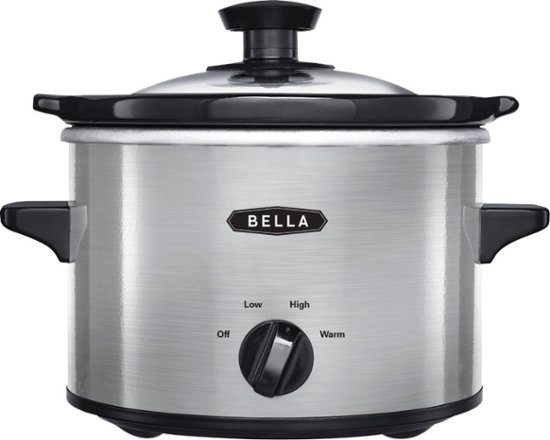 Bella - 1.5-qt. Slow Cooker - Stainless Steel