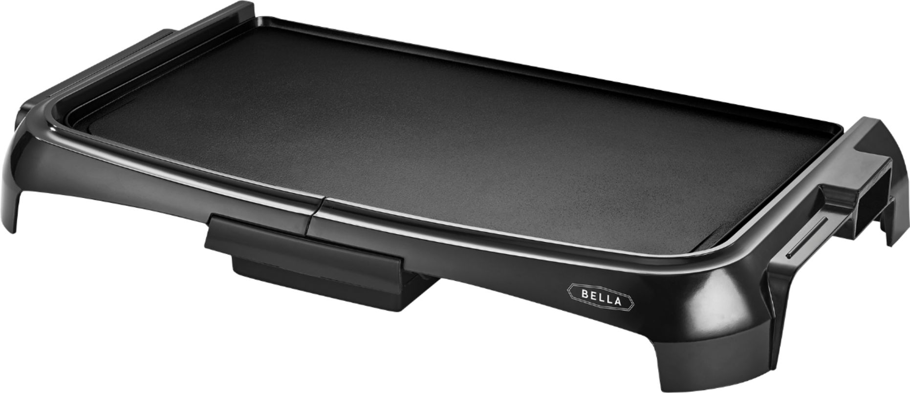 Left View: Bella Pro Series - Countertop Indoor Non-Stick Electric Grill - Stainless Steel