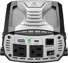 Front. Cobra - POWER 500 Watt Power Inverter with Fast Charge USB - Black.