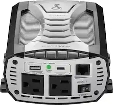 Front. Cobra - POWER 500 Watt Power Inverter with Fast Charge USB - Black.