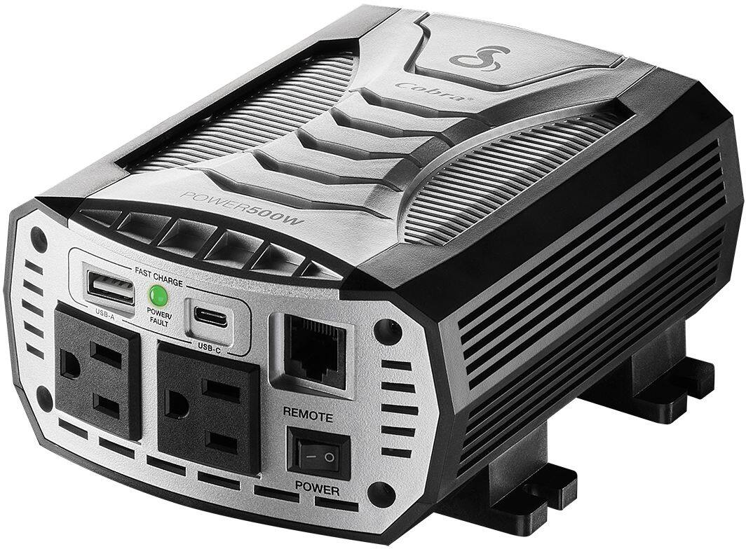 Alt View 11. Cobra - POWER 500 Watt Power Inverter with Fast Charge USB - Black.