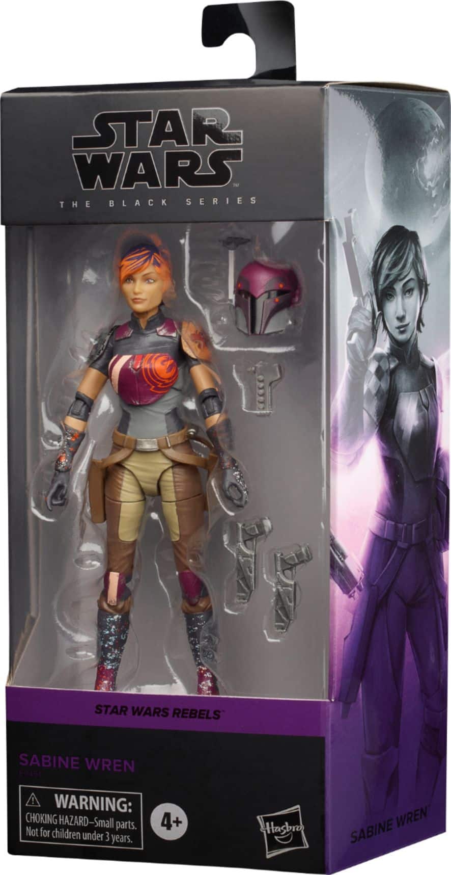 Angle. Hasbro - Star Wars The Black Series Sabine Wren Collectible Figure.