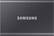 Front. Samsung - Geek Squad Certified Refurbished T7 500GB External USB 3.2 Gen 2 Portable SSD with Hardware Encryption.