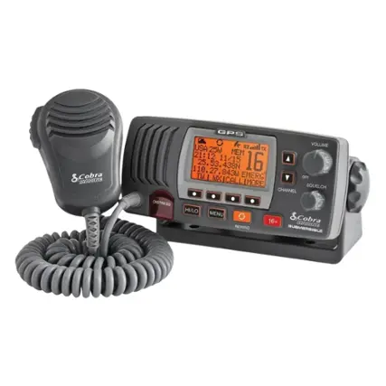 Angle. Cobra - Marine 2-Way Radio - Black.