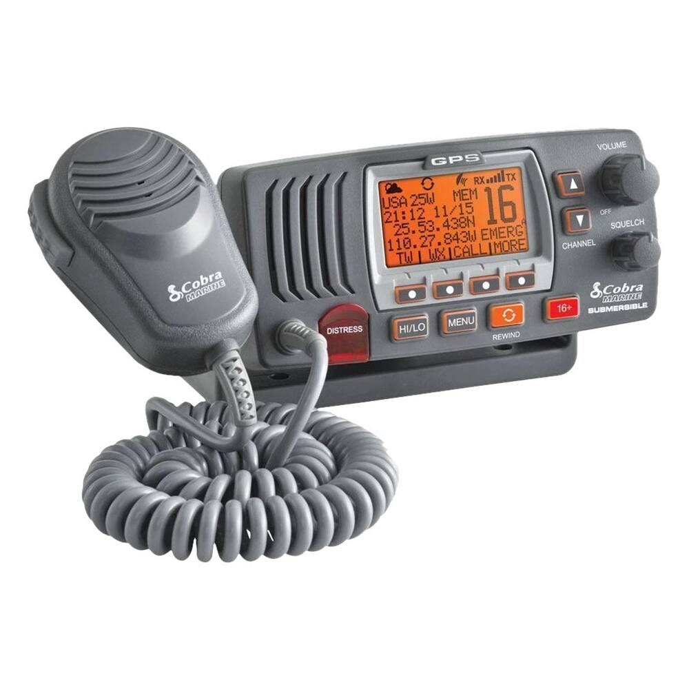 Left. Cobra - Marine 2-Way Radio - Black.