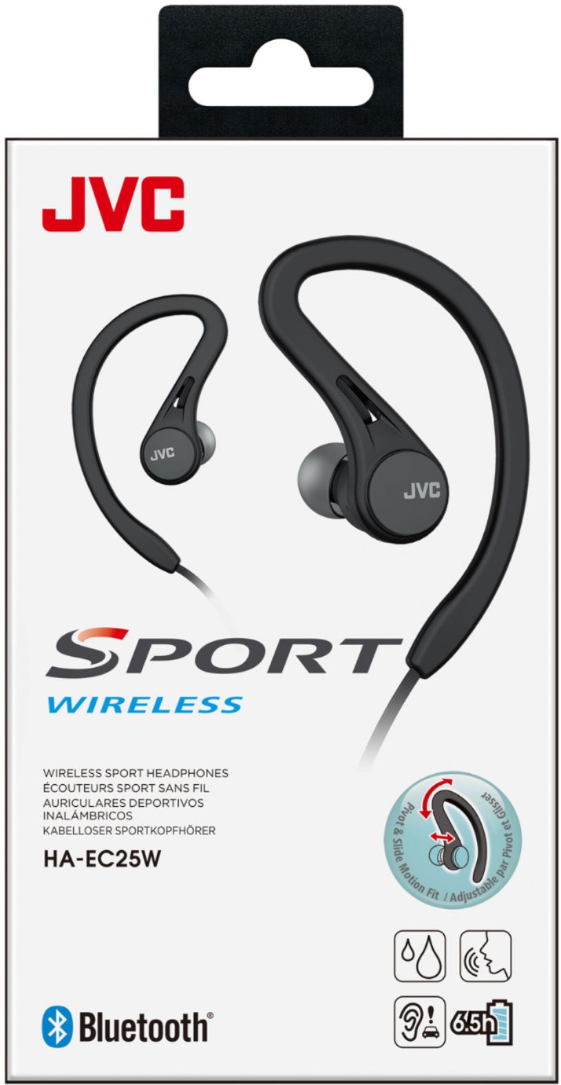 JVC Earphones Sport In-ear Wireless Bluetooth With Clip and Hook