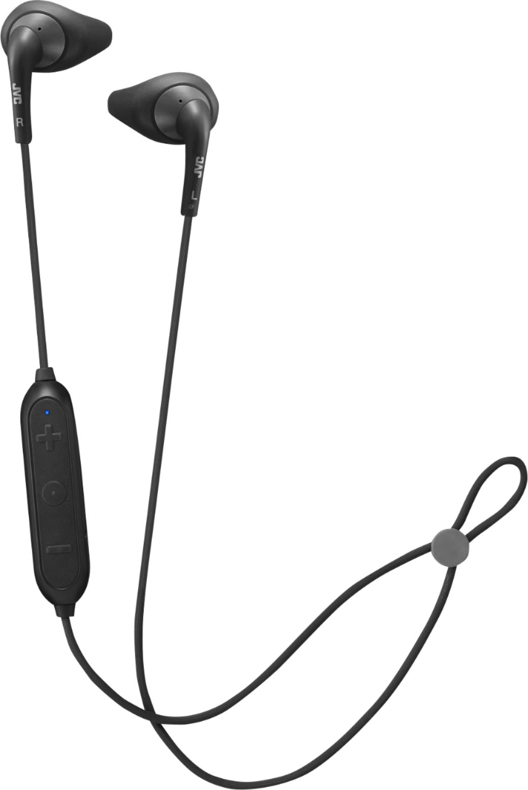 Angle View: JVC - Gumy Sport Wireless Bluetooth Headphones - Black