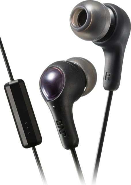 JVC Wired Gumy Plus In Ear Headphones with Microphone and Remote – Black