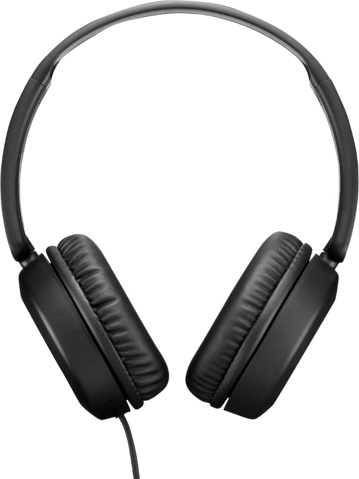 Left. JVC - Powerful Sound On Ear Headphones - Black.