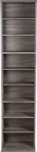 Atlantic - Herrin MDF 9-Shelf Bookcase - Charcoal Gray