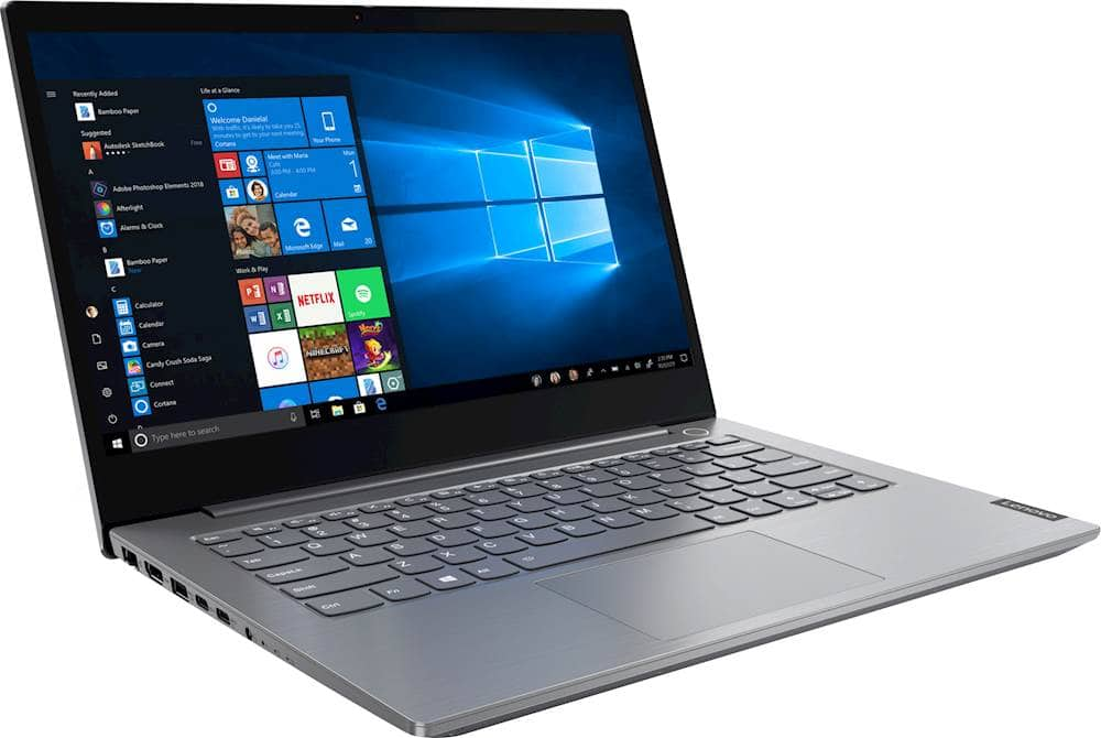 Angle View: Lenovo - ThinkBook 14 IIL 14" Laptop - Intel Core i5 - 16GB Memory - 256GB Solid State Drive - Mineral Gray