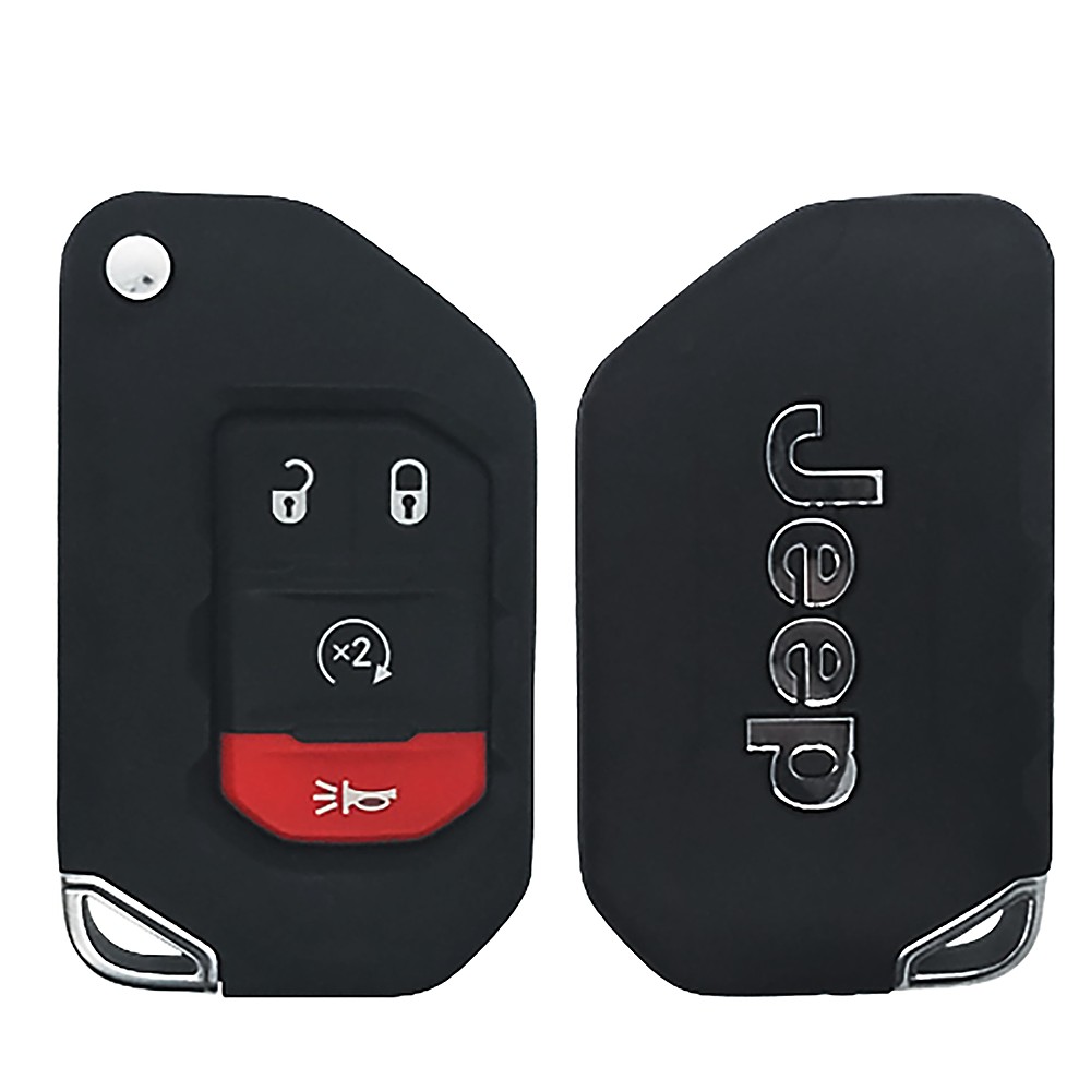 Angle View: DURAKEY - Flip Key Remote for Select Jeep Vehicles - Black