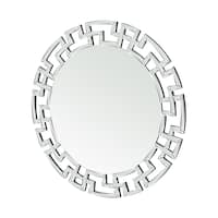 Noble House - Kyra Glam Circular Wall Mirror - Silver - Left_Zoom
