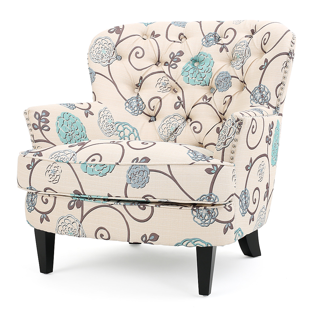 Noble House - Mayetta Club Chair - Blue and White Floral