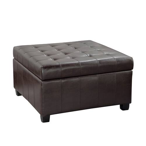 Noble House - Alexandria Storage Ottoman - Brown