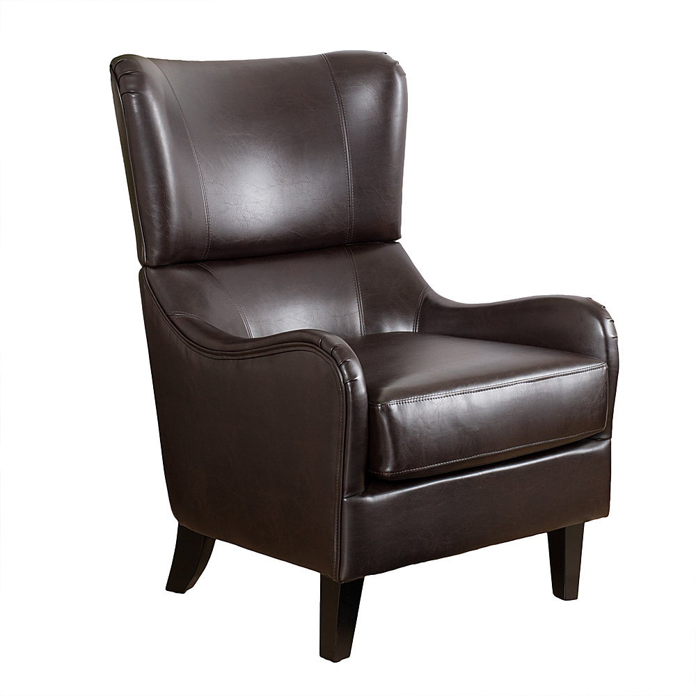 Angle View: Noble House - Dupont Fabric Club Chair - Brown