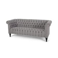 Noble House - Buford Chesterfield Sofa - Gray - Left_Zoom