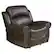 Angle. Noble House - Gilbert Faux Leather Recliner - Dark Brown.