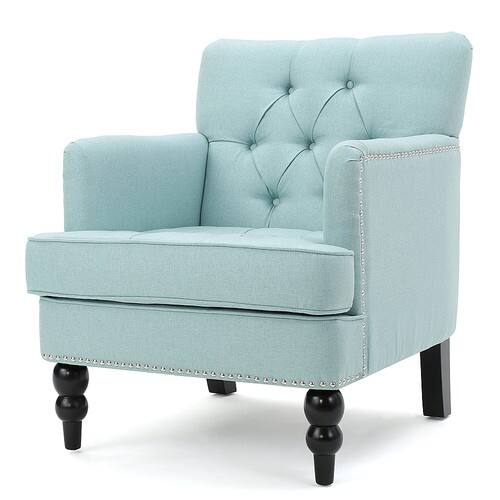 Best Buy Noble House Goessel Club Chair Light Blue 300098