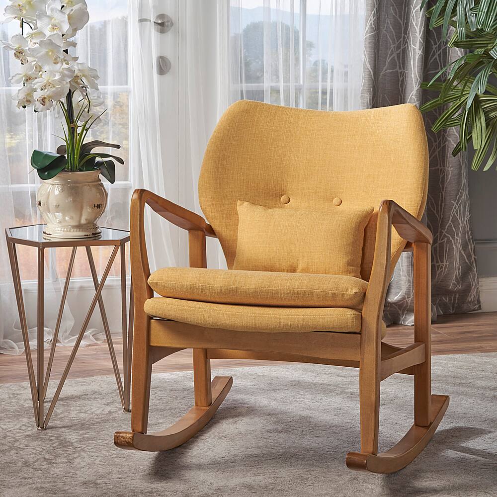 Best Buy: Noble House Hillsboro Rocking Chair Muted Yellow 302101