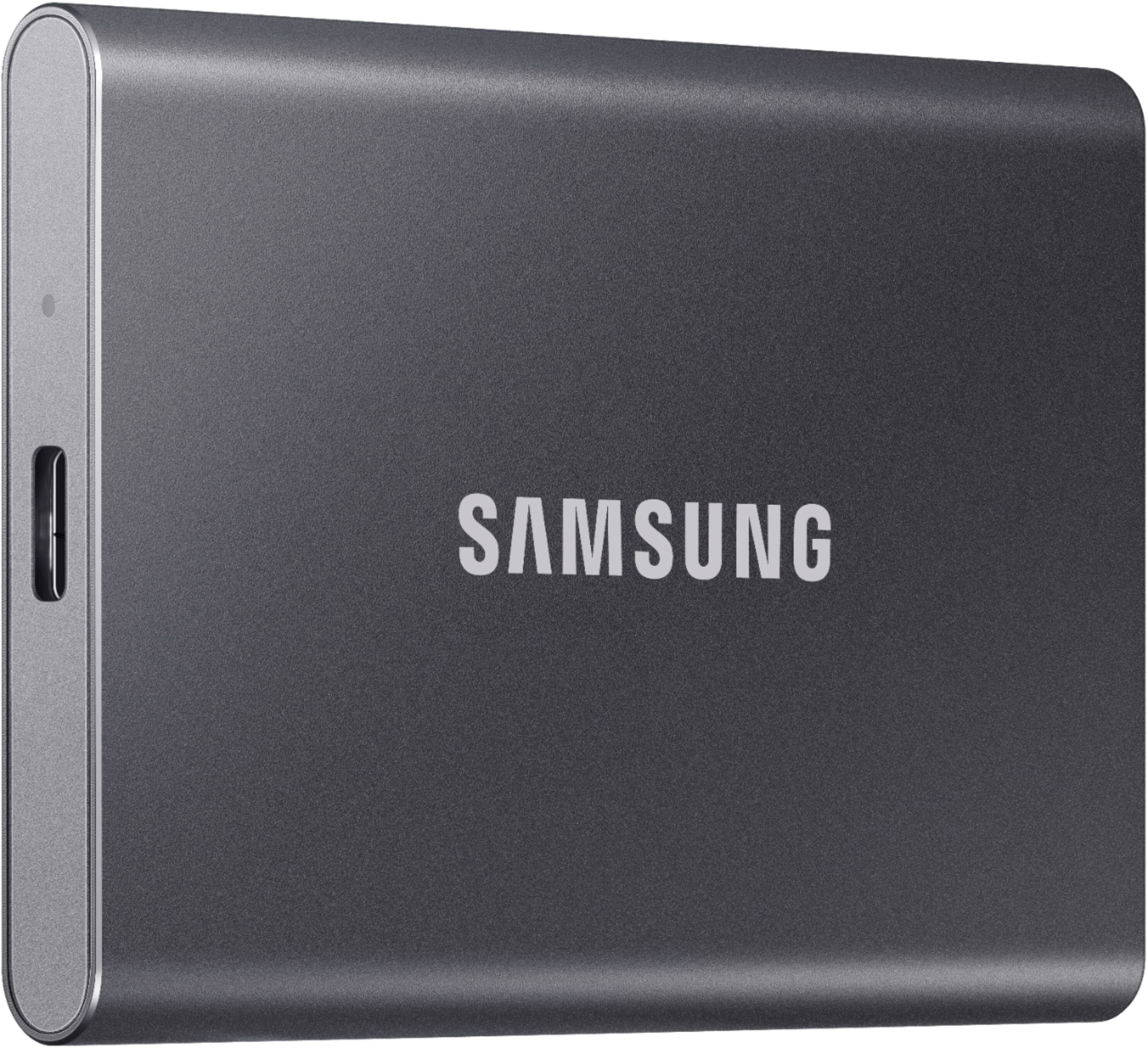 Alt View 11. Samsung - Geek Squad Certified Refurbished T7 1TB External USB 3.2 Gen 2 Portable SSD with Hardware Encryption - Titan Gray.