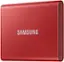 Alt View 12. Samsung - Geek Squad Certified Refurbished T7 2TB External USB 3.2 Gen 2 Portable SDD with Hardware Encryption - Metallic Red.