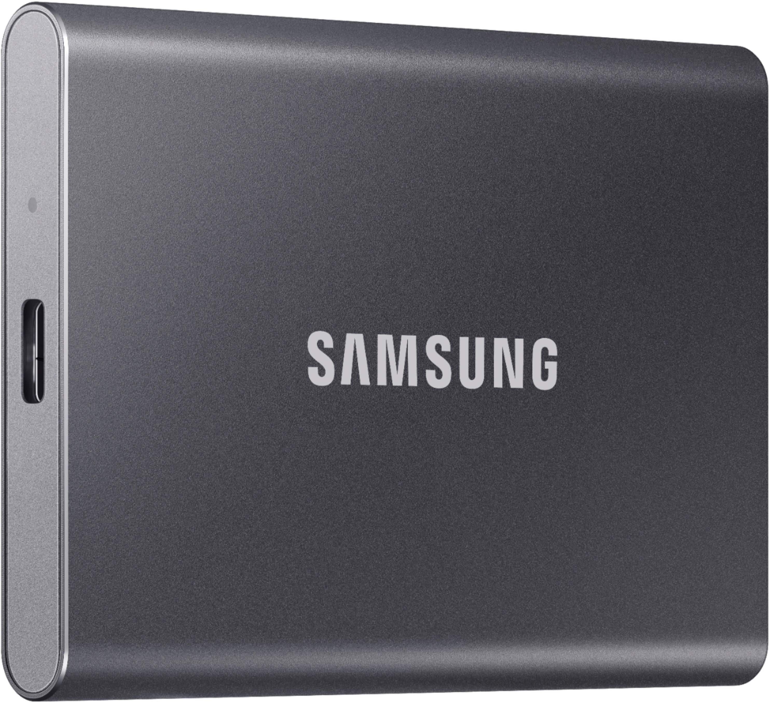 Alt View 11. Samsung - Geek Squad Certified Refurbished T7 2TB External USB 3.2 Gen 2 Portable SSD with Hardware Encryption - Titan Gray.