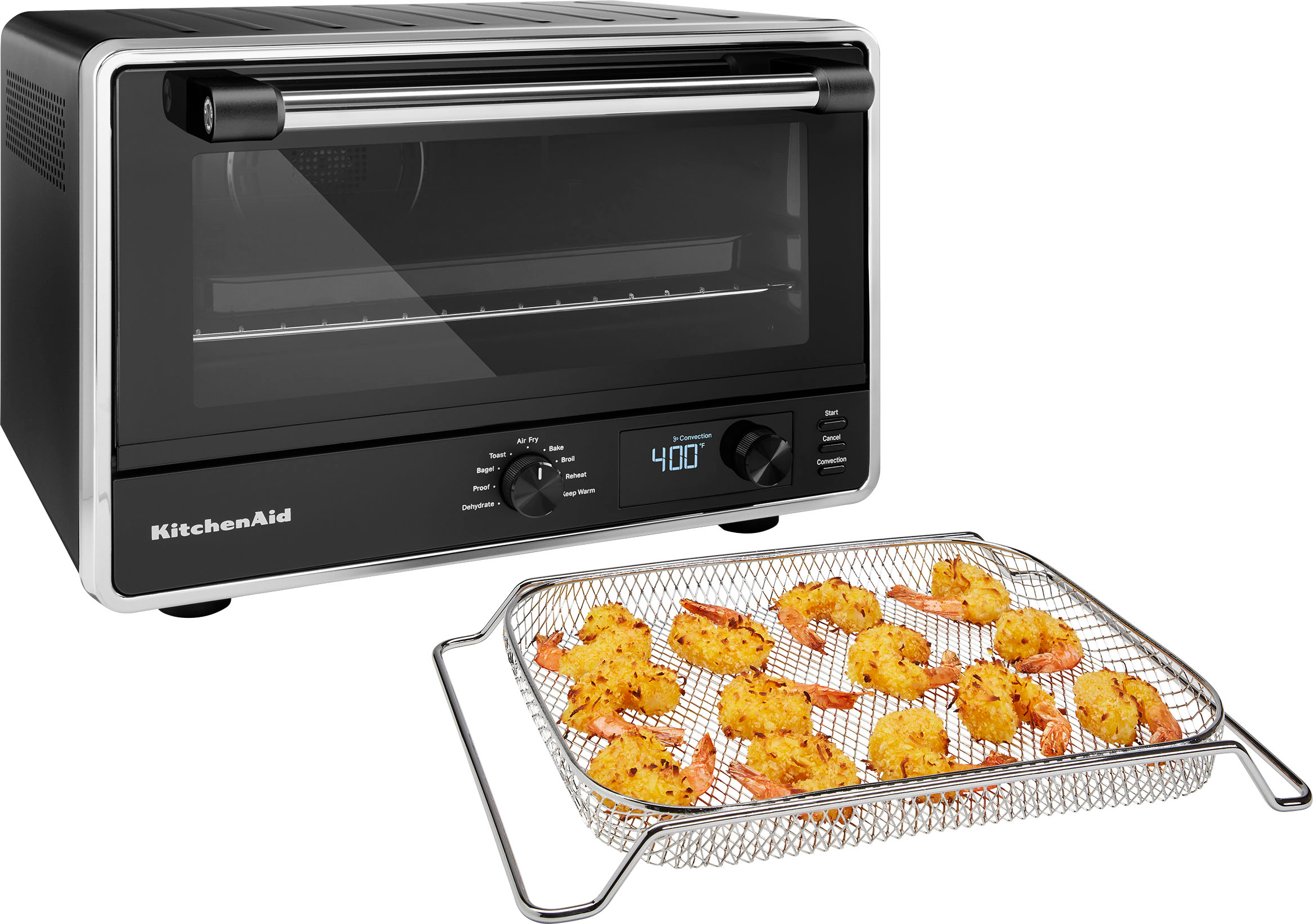 Bella Pro Series 90134 French Door Air Fryer Toaster Oven, Silver