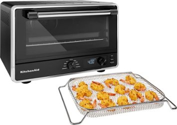 KitchenAid - Digital Countertop Oven with Air Fry - Black Matte - Front_Zoom