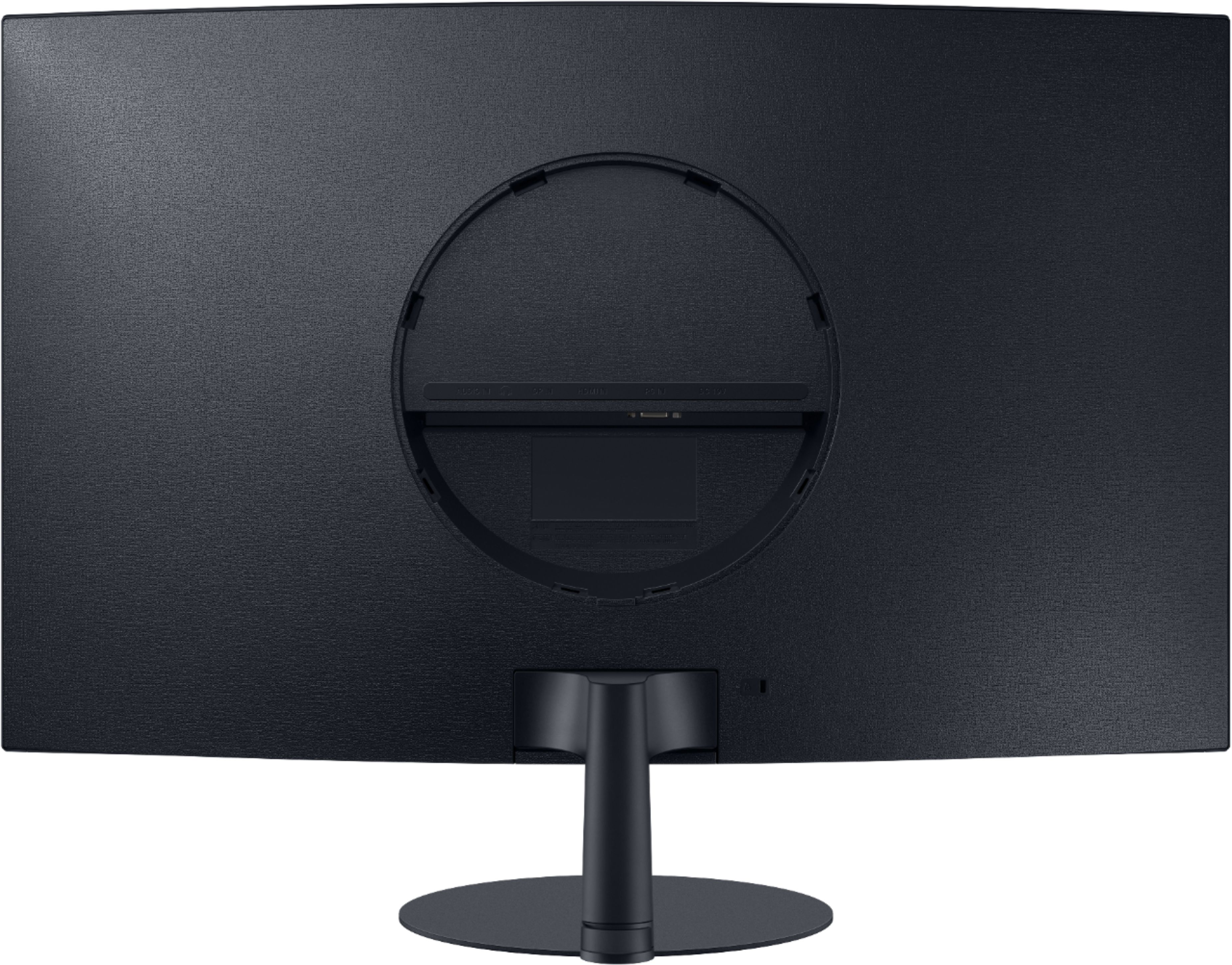 Back View: Samsung - Geek Squad Certified Refurbished Odyssey G77 Series 27" LED Curved QHD QLED Monitor with HDR - Black