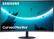 Front. Samsung - Geek Squad Certified Refurbished T55 Series 32" LED 1000R Curved FHD FreeSync Monitor - Dark Gray/Blue.