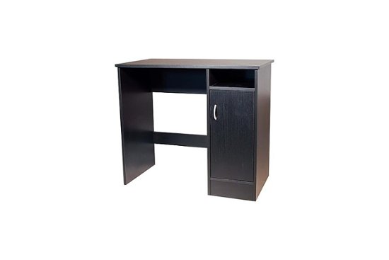 OneSpace Madison Computer Desk with Cabinet Black 50-148505 - Best Buy