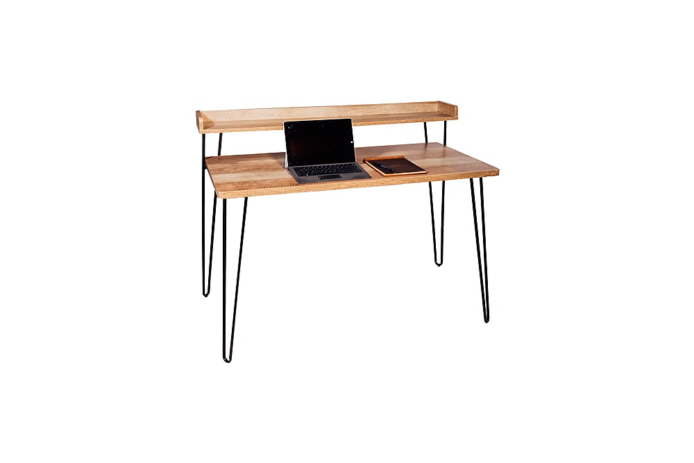 Avalon Simple Computer Desk, Classic Oak