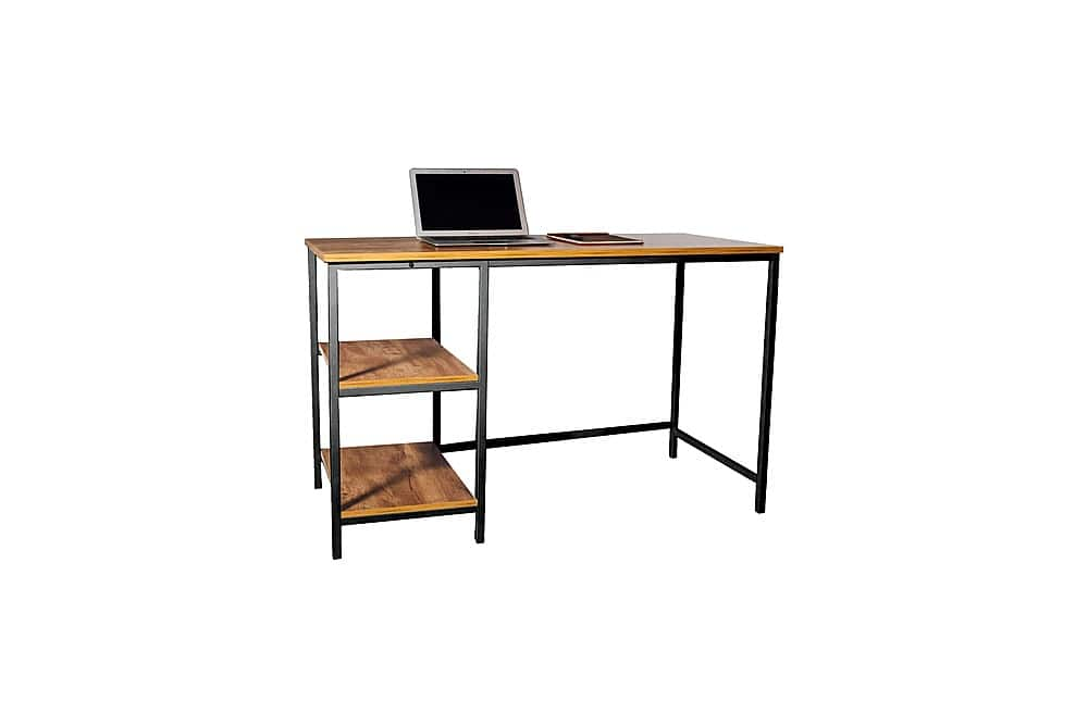 Angle View: OneSpace - Camden 2 Shelf Computer Desk - Classic Oak