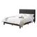 Front Zoom. CorLiving - Bellevue Wide Panel Upholstered Bed, Full - Dark Gray.