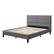 Angle. CorLiving - Bellevue Wide Panel Upholstered Bed, Queen - Light Gray.