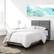 Left Zoom. CorLiving - Bellevue Wide Panel Upholstered Bed, Twin - Light Gray.
