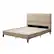 Angle. CorLiving - Bellevue Wide Panel Upholstered Bed, Full - Beige.